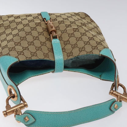 Gucci Jackie Gg Canvas Shoulder Bag Beige 120888 Auth