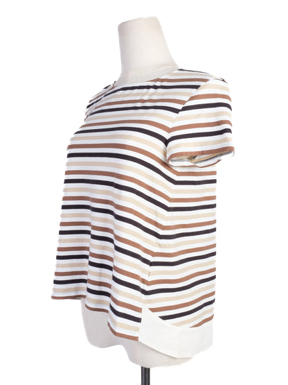 Excellent Weekend MaxMara Striped T-Shirt Size S Cotton Blend