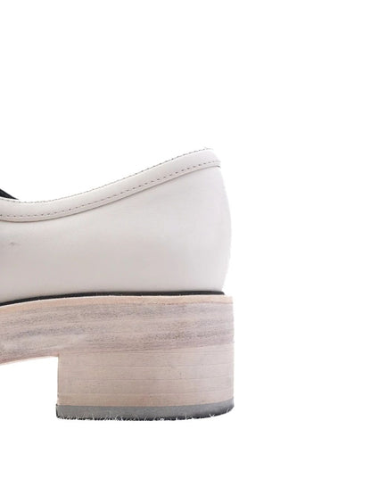 Good Nicholas Kirkwood Gray Leather Block Heel Shoes Size 40