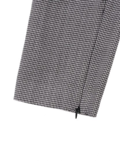 Excellent Gray Houndstooth Wool Blazer with Lace Detail Size S