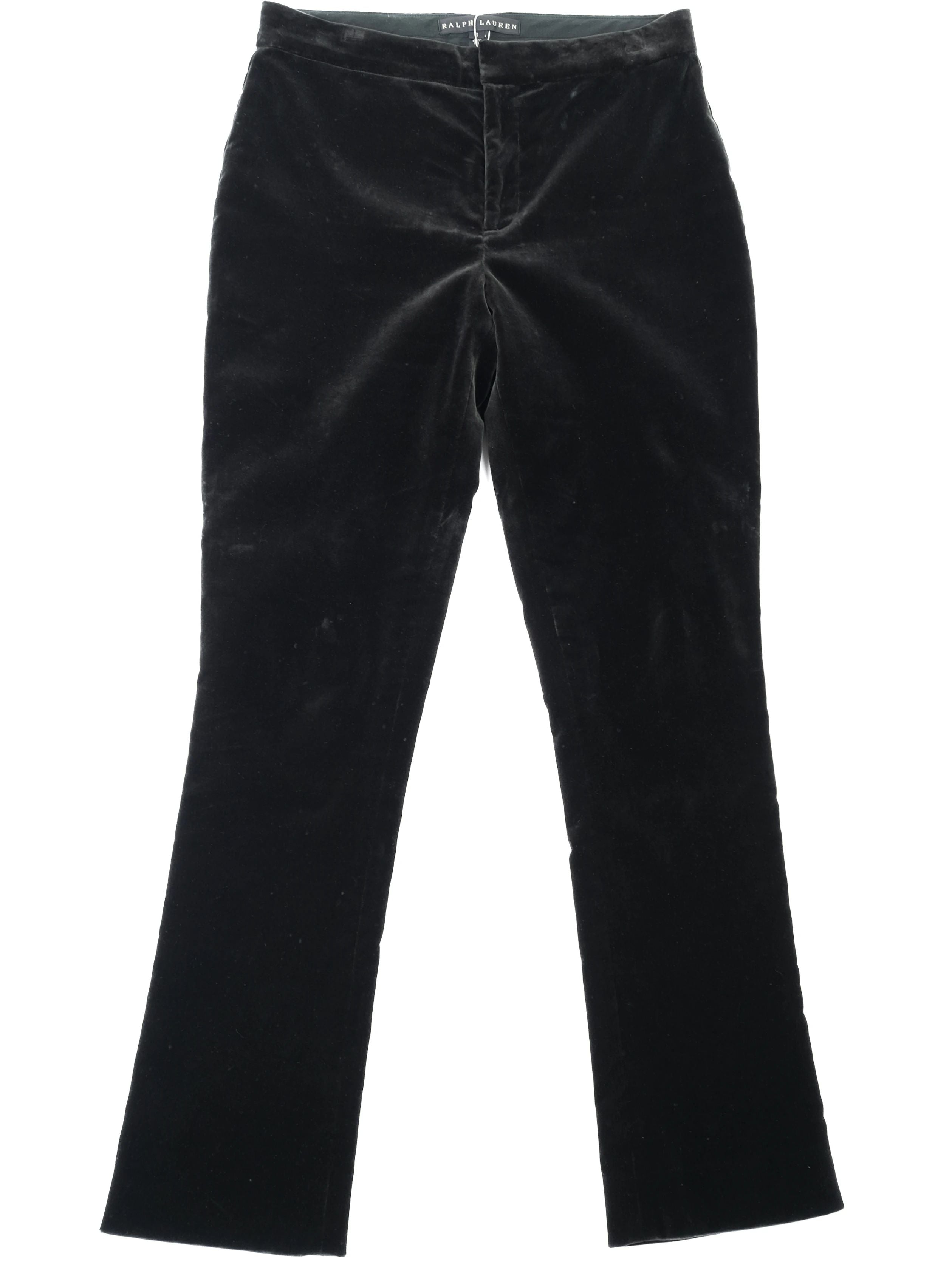 Excellent Ralph Lauren Green Velvet Pants Size 6 Made in Italy