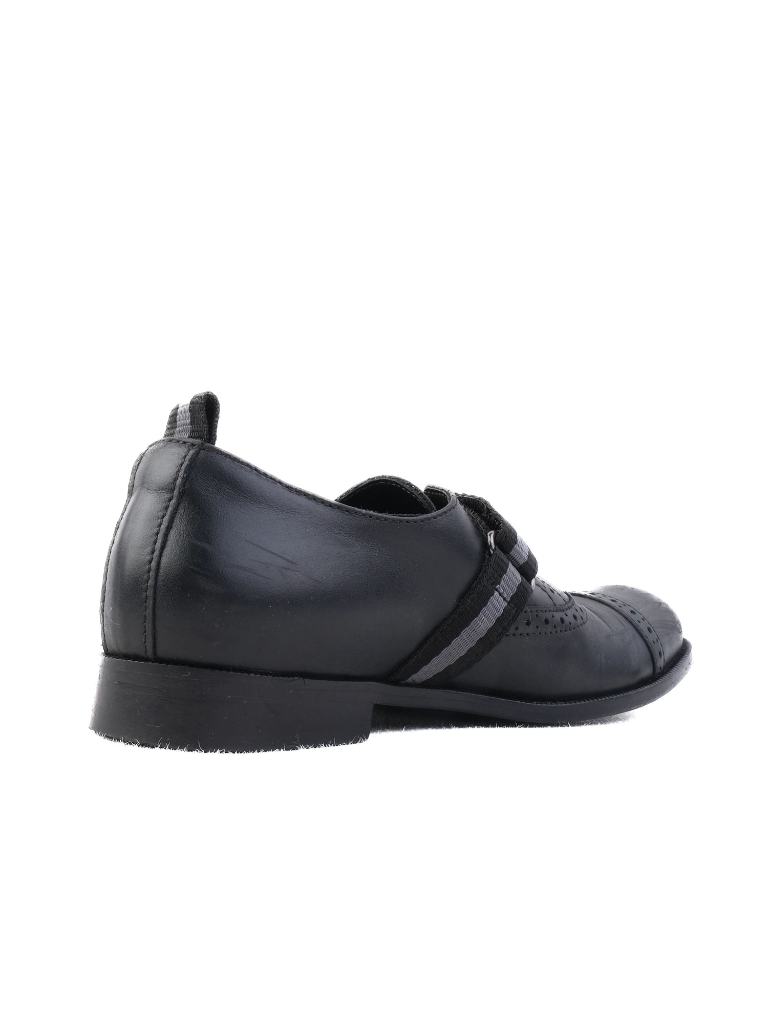 Excellent Missouri Black Leather Brogue Shoes Size 33 for Kids