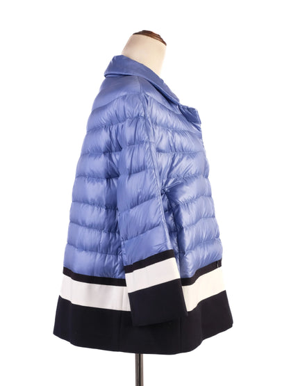 Excellent Herno Blue Puffer Jacket Women Size L Nylon