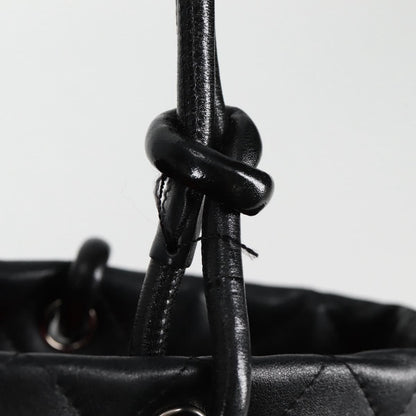Chanel Matelasse Cambon Line Coco Mark Tote Bag Lambskin Black Cc Auth