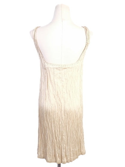 Excellent Alberta Ferretti Red Silk Dress Size M with Embellishments