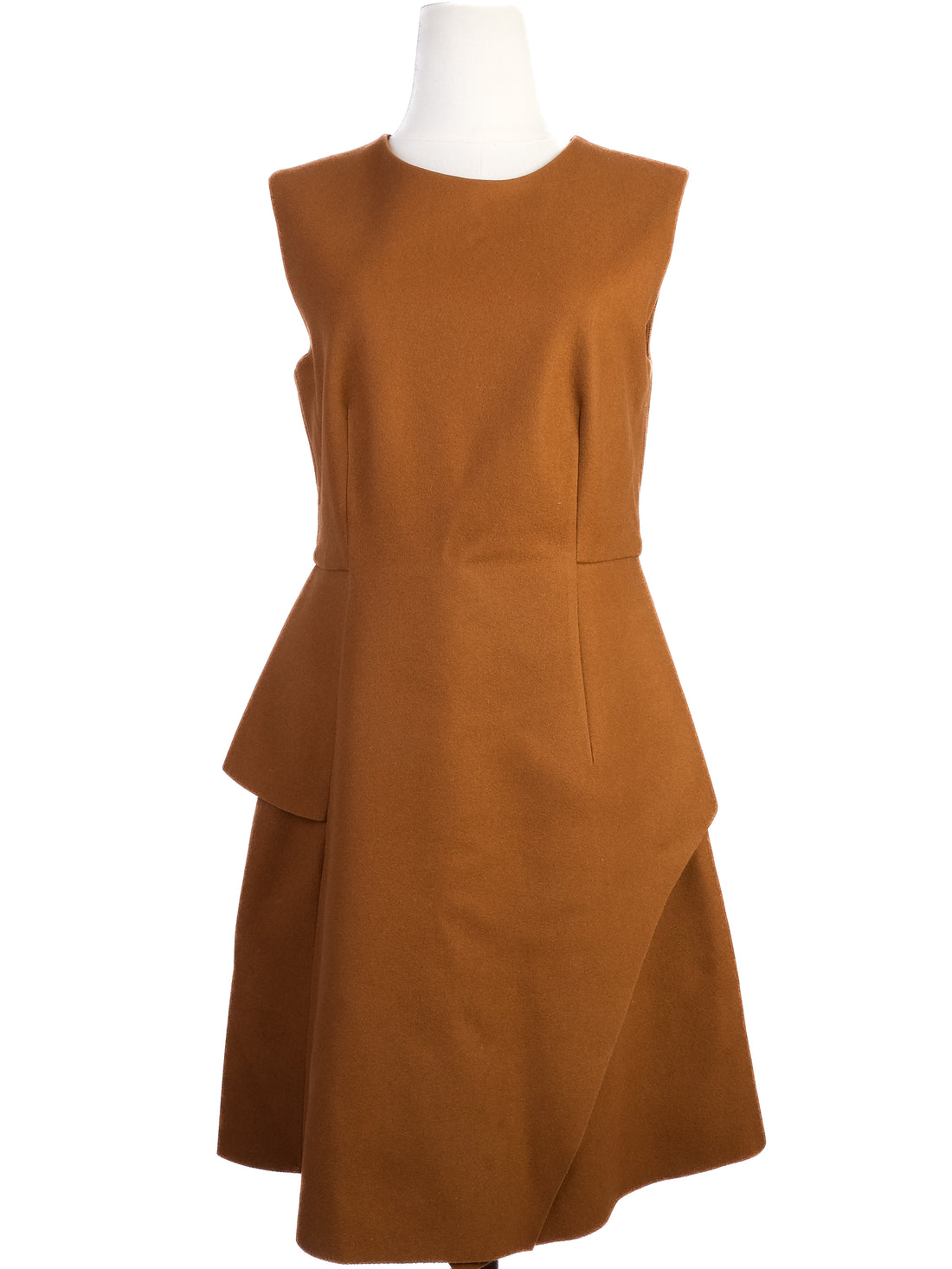 Sportmax Excellent Condition Orange Wool Peplum Dress Size M