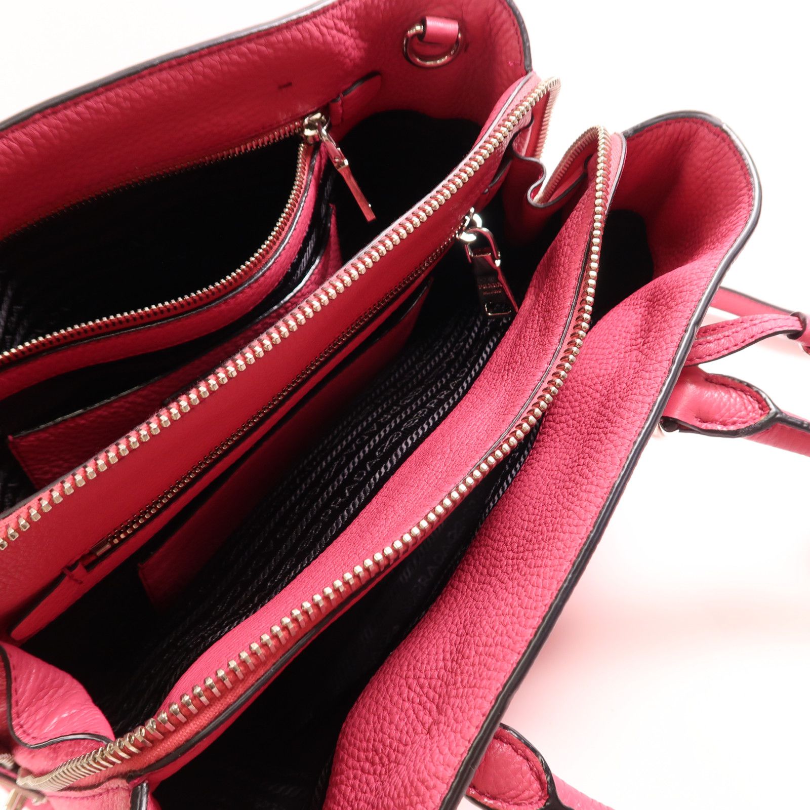 Prada Cowhide Leather Shoulder Bag 2way Shoulder Bag Pink Calfskin (cowhide) Bn 2853