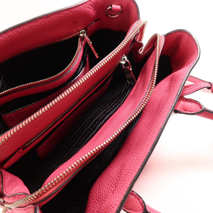 Prada Cowhide Leather Shoulder Bag 2way Shoulder Bag Pink Calfskin (cowhide) Bn 2853