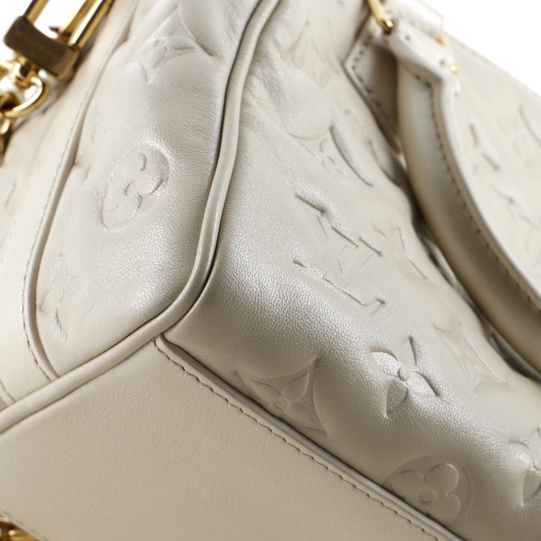 Louis Vuitton Speedy Bandouliere Bag Limited Edition Fall In Love Monogram Embossed Lambskin 22