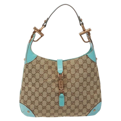Gucci Jackie Gg Canvas Shoulder Bag Beige 120888 Auth