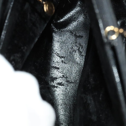 Gucci Bamboo Hand Bag Suede Black Gold 02 123 0260 Auth