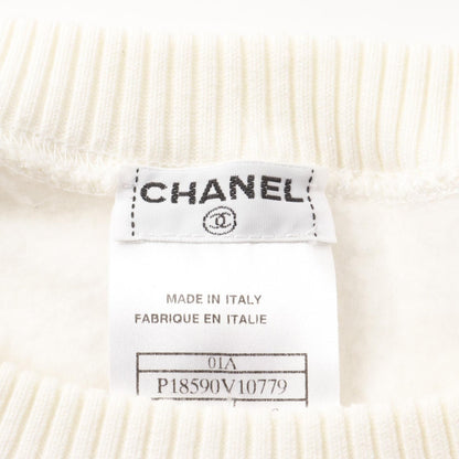 Chanel White Multicolor Mademoiselle Sweat Cotton Acrylic P 18590v 10779