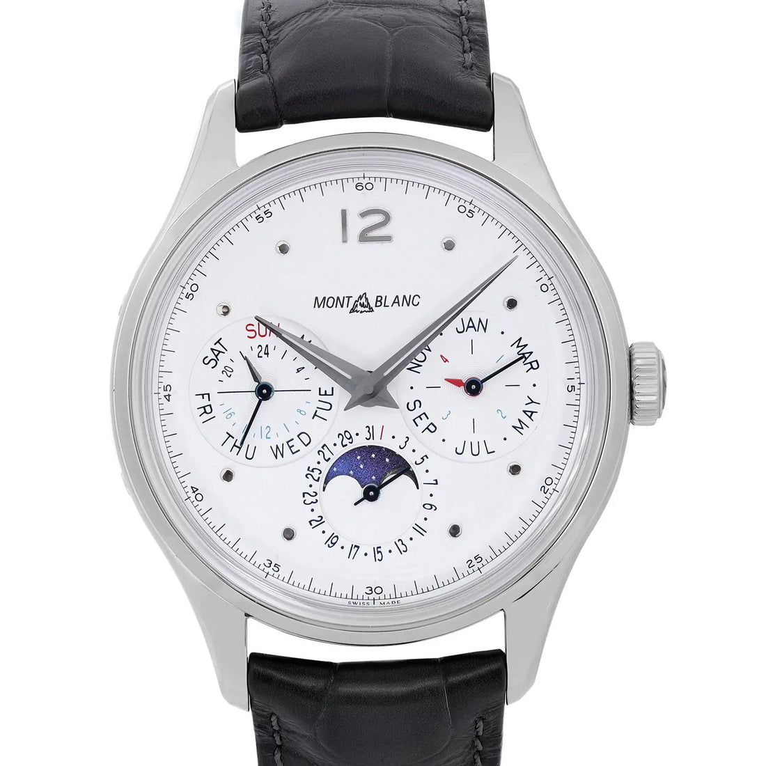 Montblanc Heritage Perpetual Calendar Steel White Dial Automatic Watch MB119925