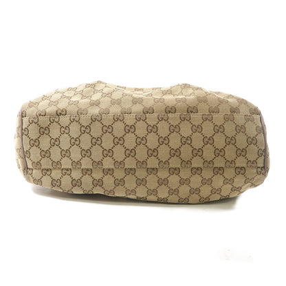 Gucci Canvas Sukey Tote Gold Hand-turned Bag Palm Color Handbag Brown Brown Gg Canvas 211944