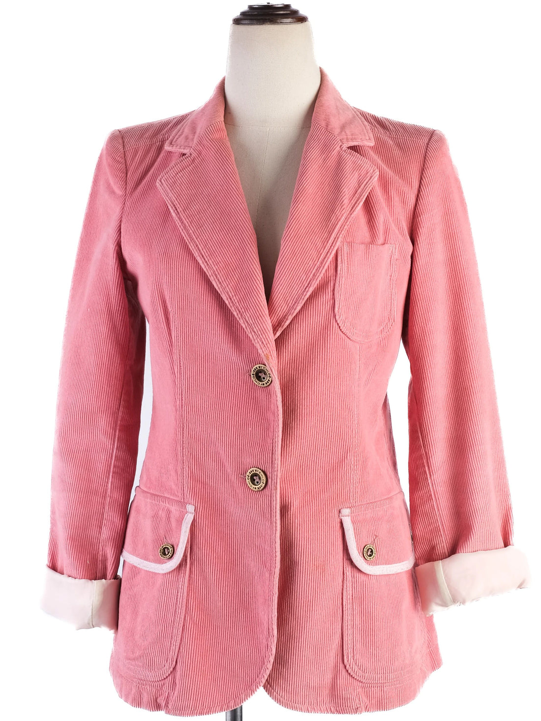 Excellent See by Chloe Pink Corduroy Blazer Size N/A
