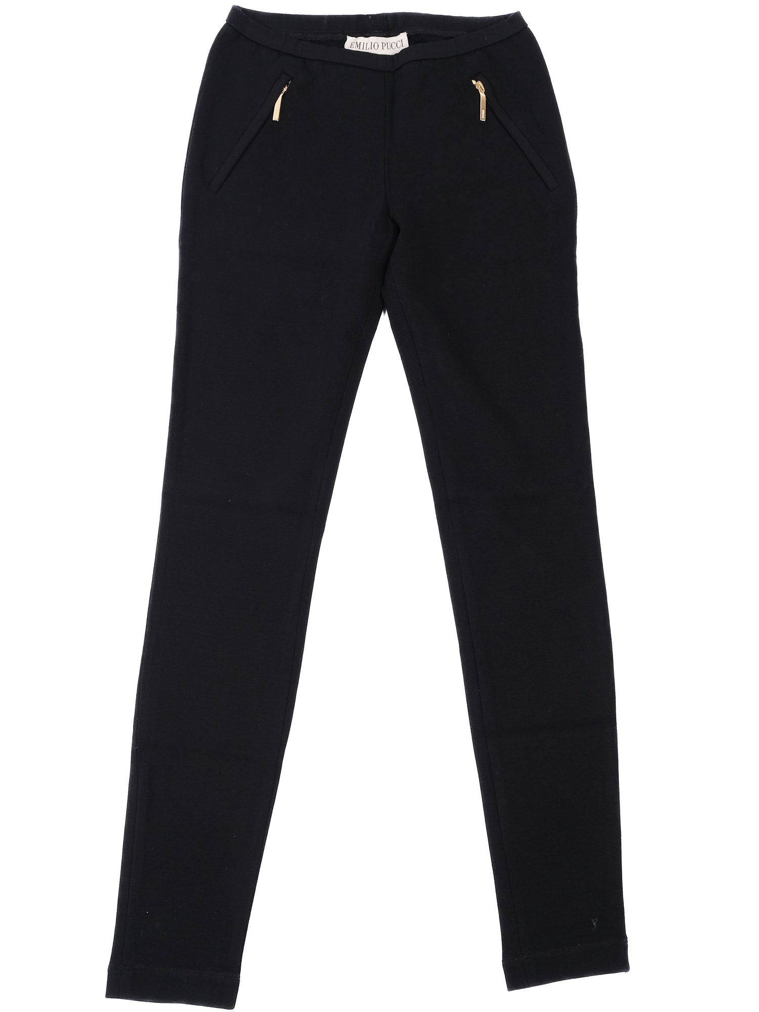 Emilio Pucci Black Viscose Womens Pants Excellent Condition