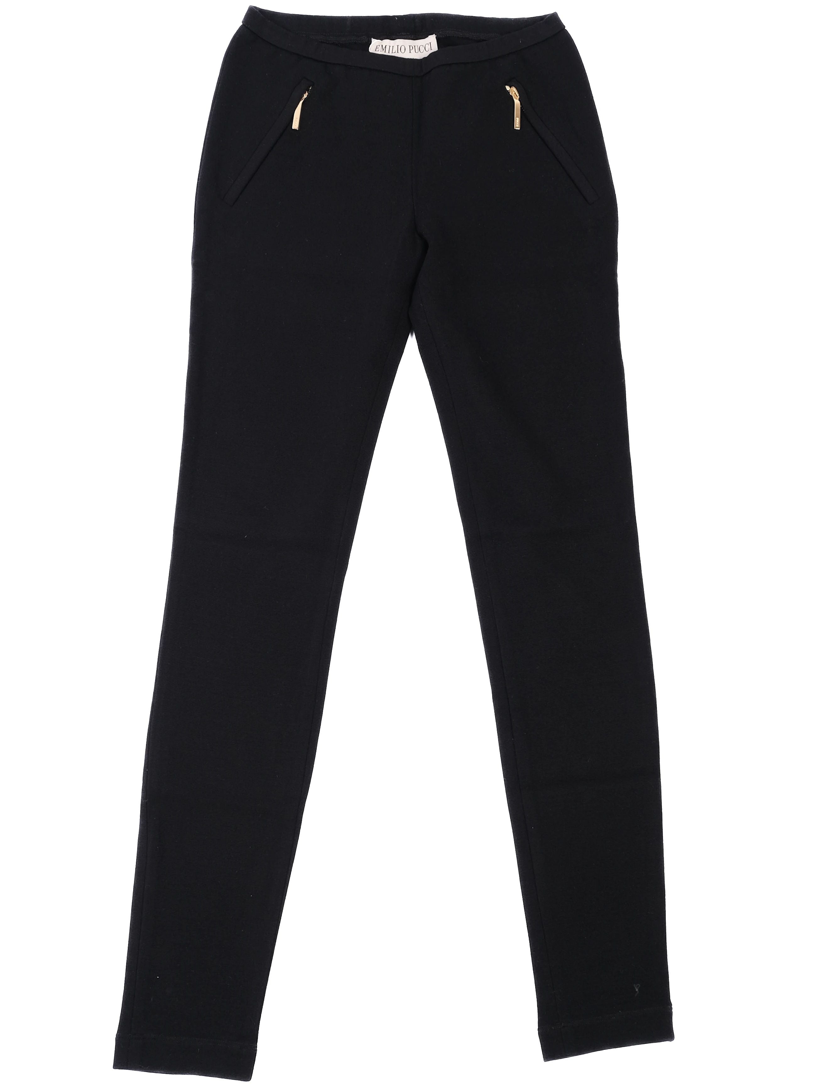 Emilio Pucci Black Viscose Womens Pants Excellent Condition