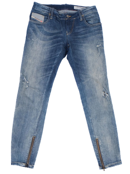 Excellent Diesel Blue Jeans Super Slim Skinny Fit Women Size 27