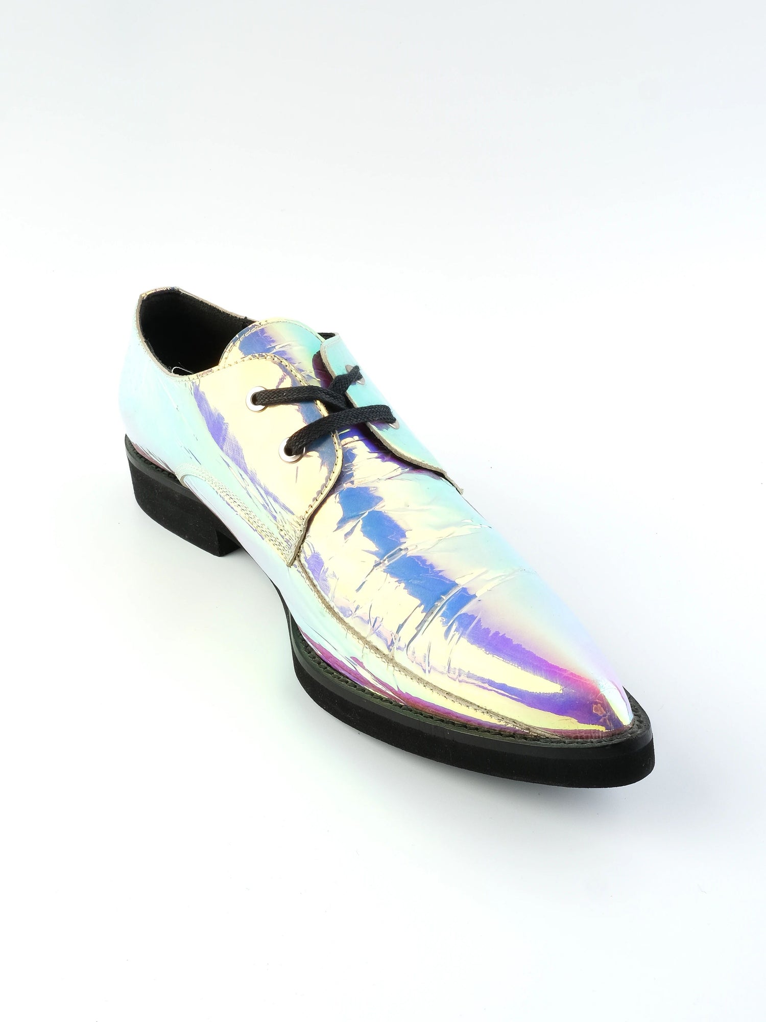 Excellent Alexander McQueen Iridescent Leather Dress Shoes Size 39
