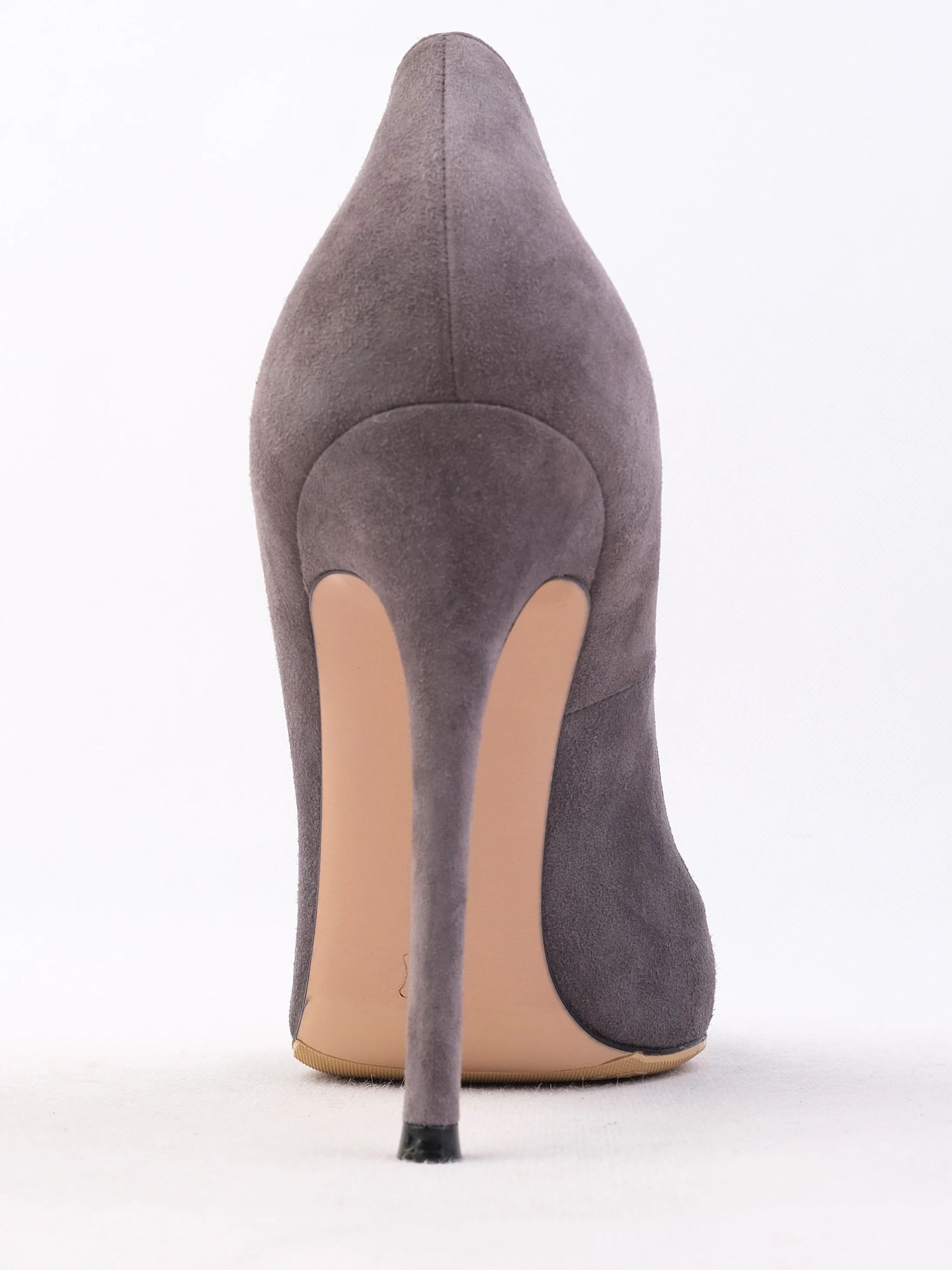 Excellent Gianvito Rossi Gray Leather High-Heeled Shoes Women Size N/A