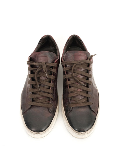 Excellent Hugo Boss Brown Leather Sneakers Size 45 Men