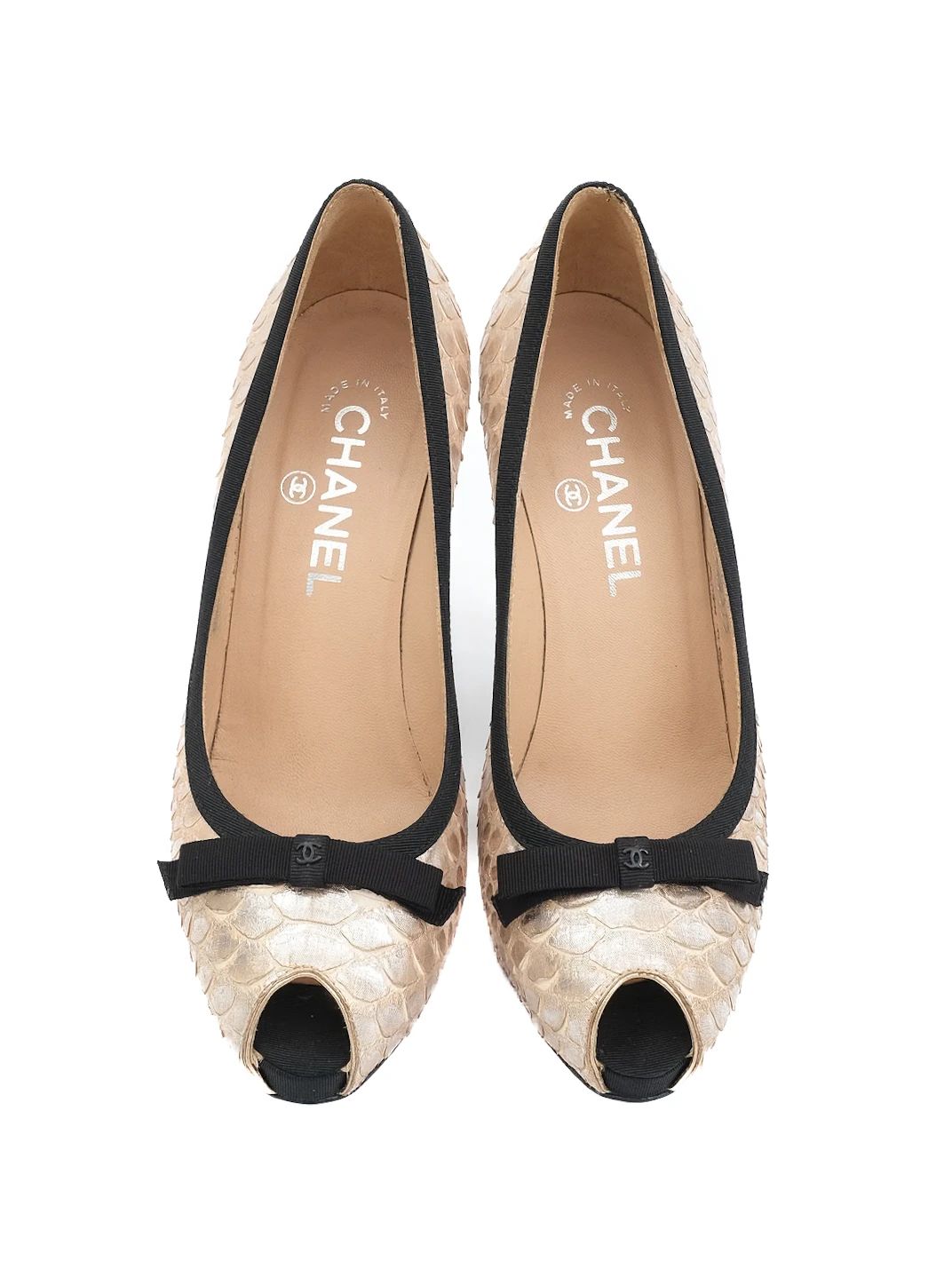 EXCELLENT Chanel Orange Leather High-Heeled Shoes Size 36