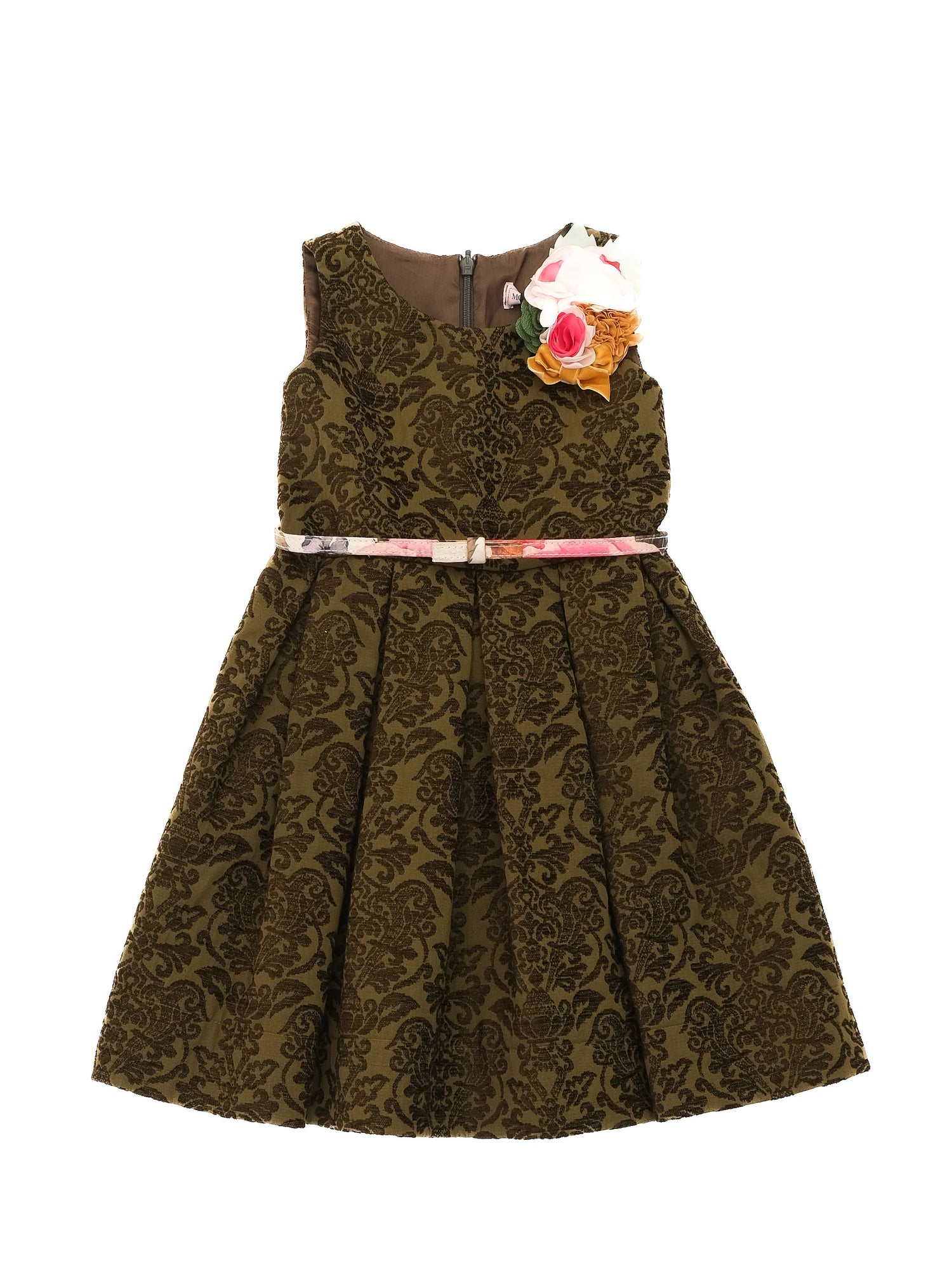 NEW Monnalisa Green Floral Dress Size 5 for Kids