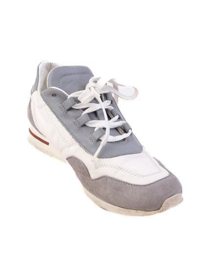 Loro Piana Gray Leather Sneakers for Kids Size 33 Excellent Condition