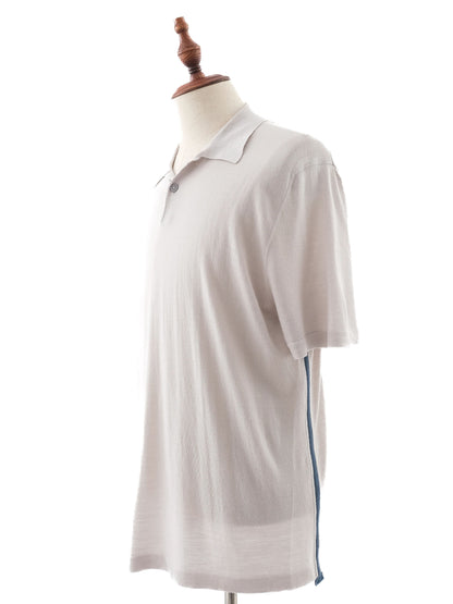 Excellent Hermes Gray Wool Polo Shirt Size L for Men