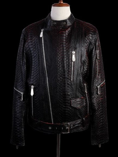 Perfect Phillipp Plein Black Textured Leather Jacket Size XL