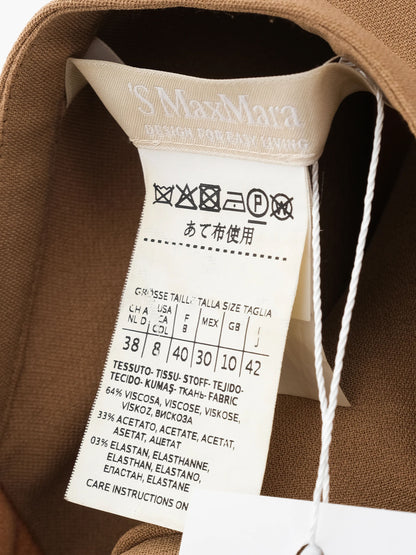 Excellent Max Mara Orange Viscose Long Coat Size L