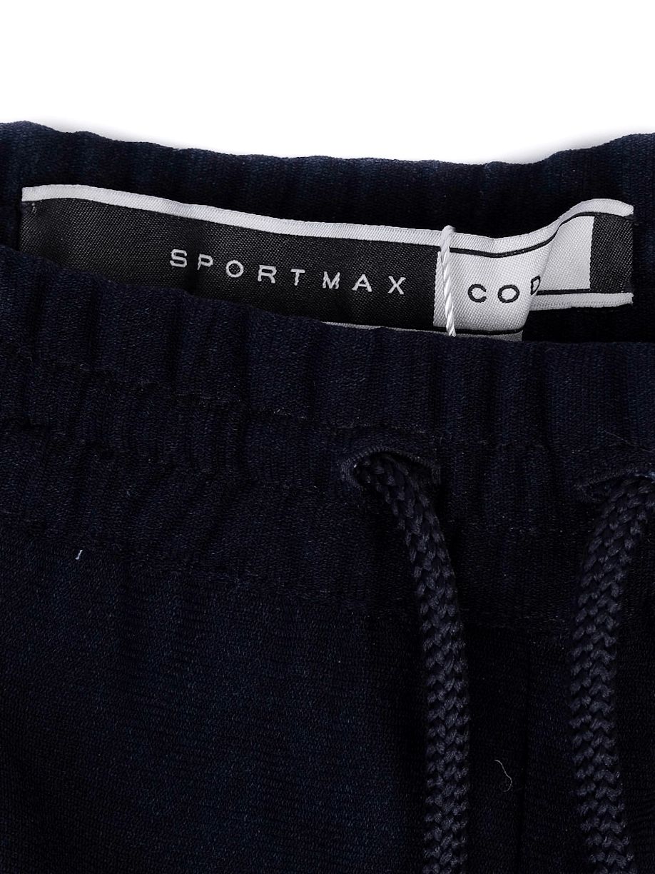 Excellent Sportmax Navy Blue Floral Sweatpants Size S