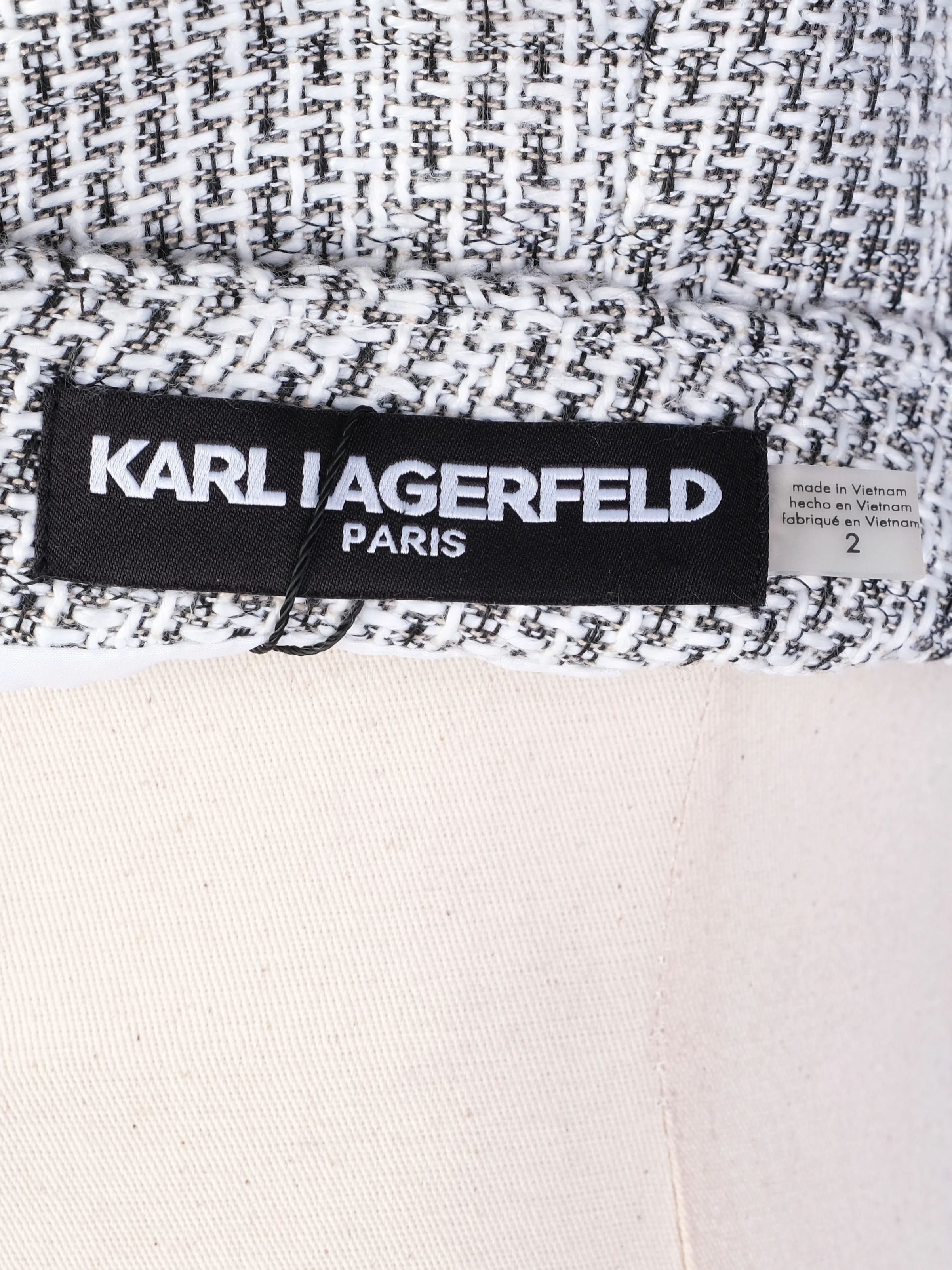 Excellent Karl Lagerfeld Gray Tweed Pencil Skirt Size XS