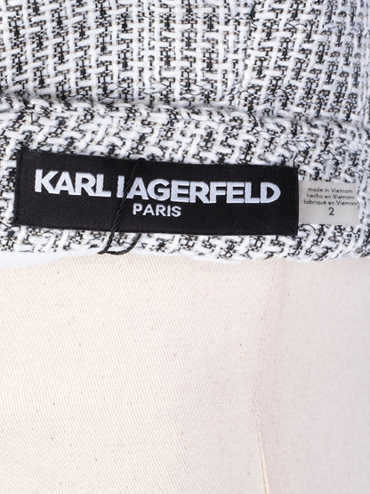 Excellent Karl Lagerfeld Gray Tweed Pencil Skirt Size XS