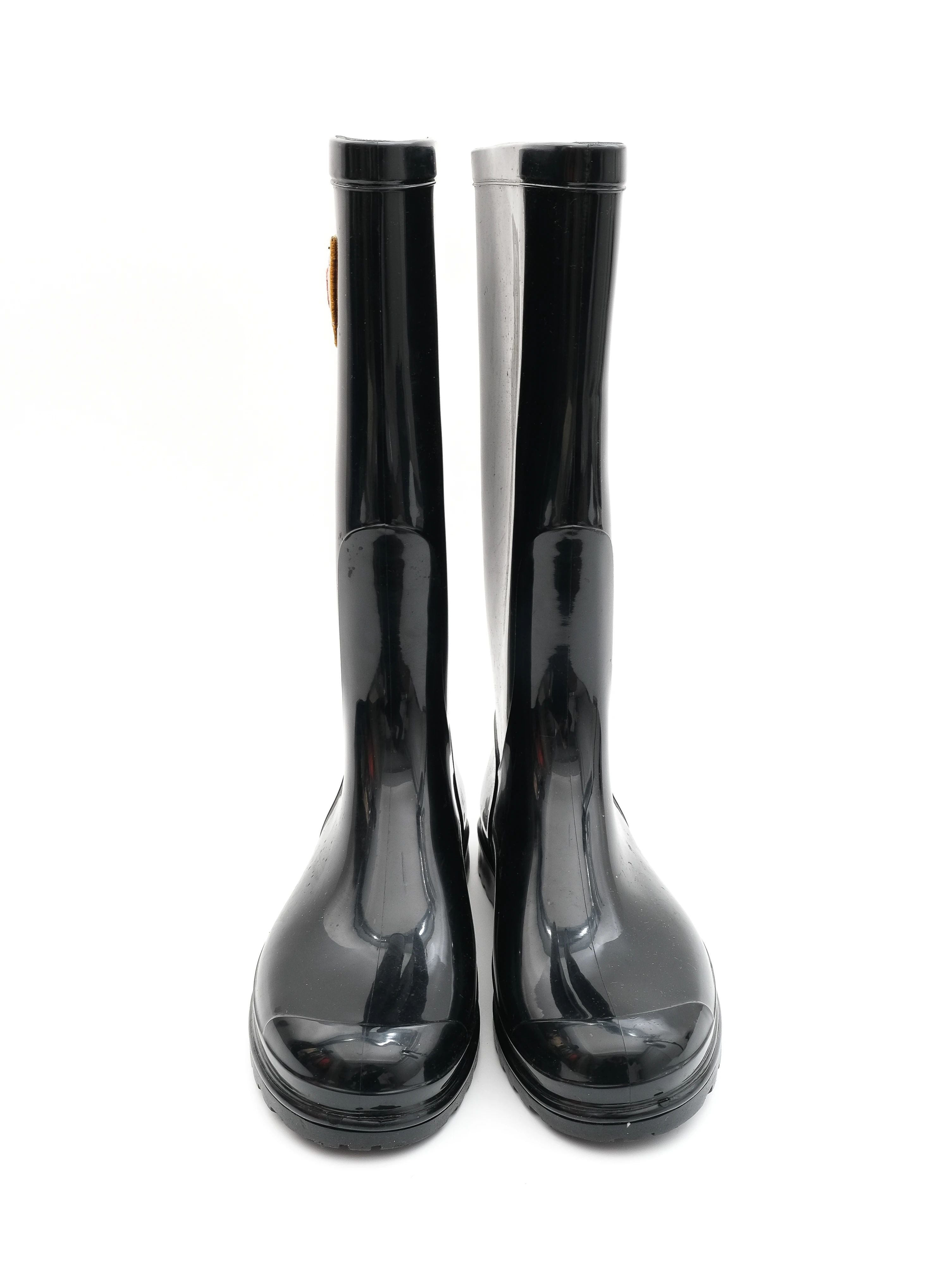 Perfect Dsquared2 Black Rubber Boots for Kids Size 37