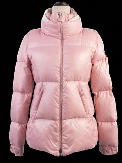 Excellent Moncler Pink Puffer Jacket Women Size XS Nylon