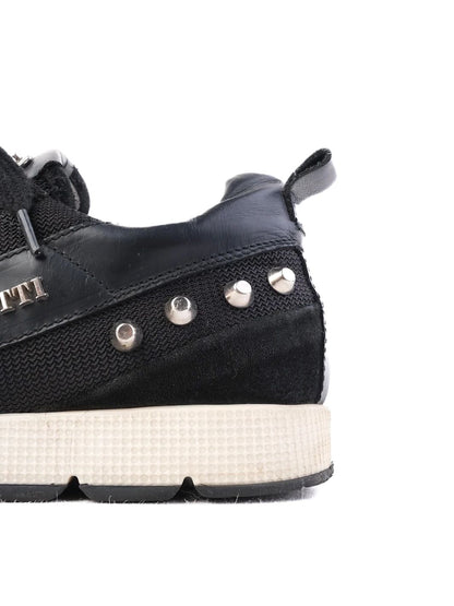 Excellent Cezare Paciotti Black Fabric Sneakers for Kids Size 32