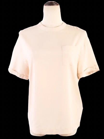 Excellent Brunello Cucinelli Orange Silk T-Shirt Size XS