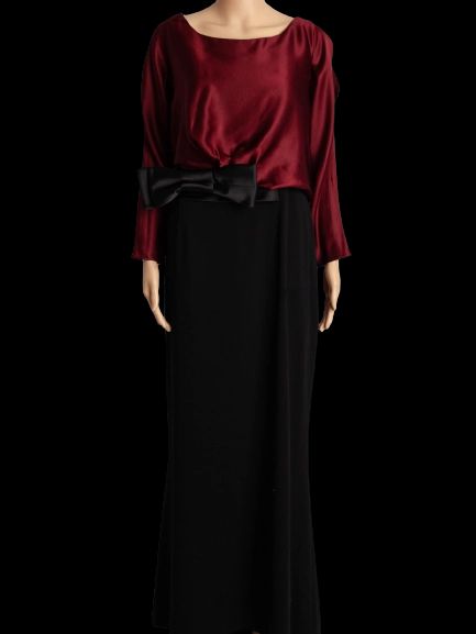 Good Paule KA Black Silk Dress Size XL with Open Back &amp; Bow Detail