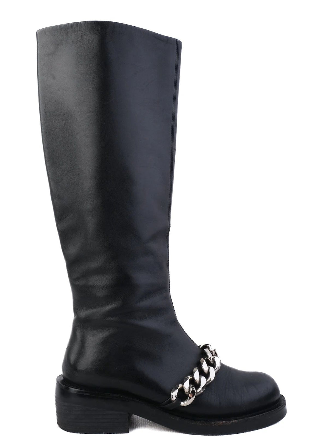 Excellent Givenchy Black Leather Knee-High Boots Size 36