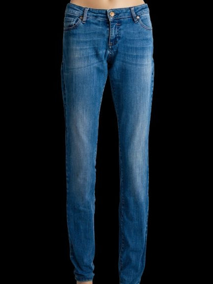 Average Hugo Boss Women Blue Cotton Jeans Size S