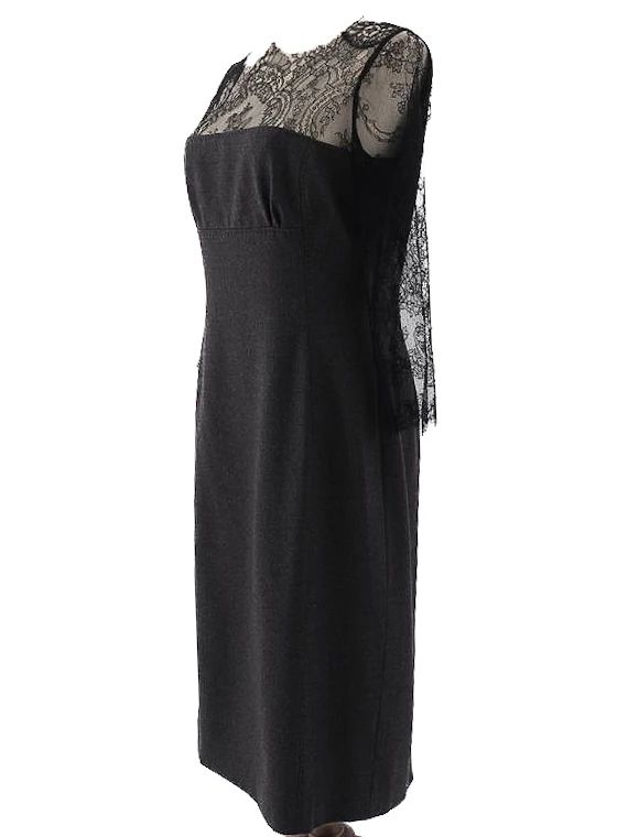 NEW Clips Gray Lace Dress XL Women&