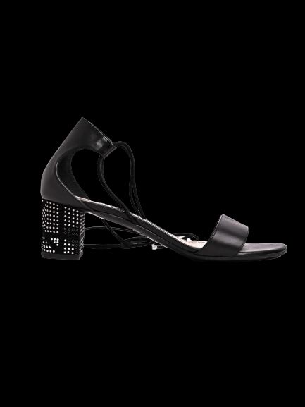 Perfect Dior Black Leather Sandal Block Heel Size 38