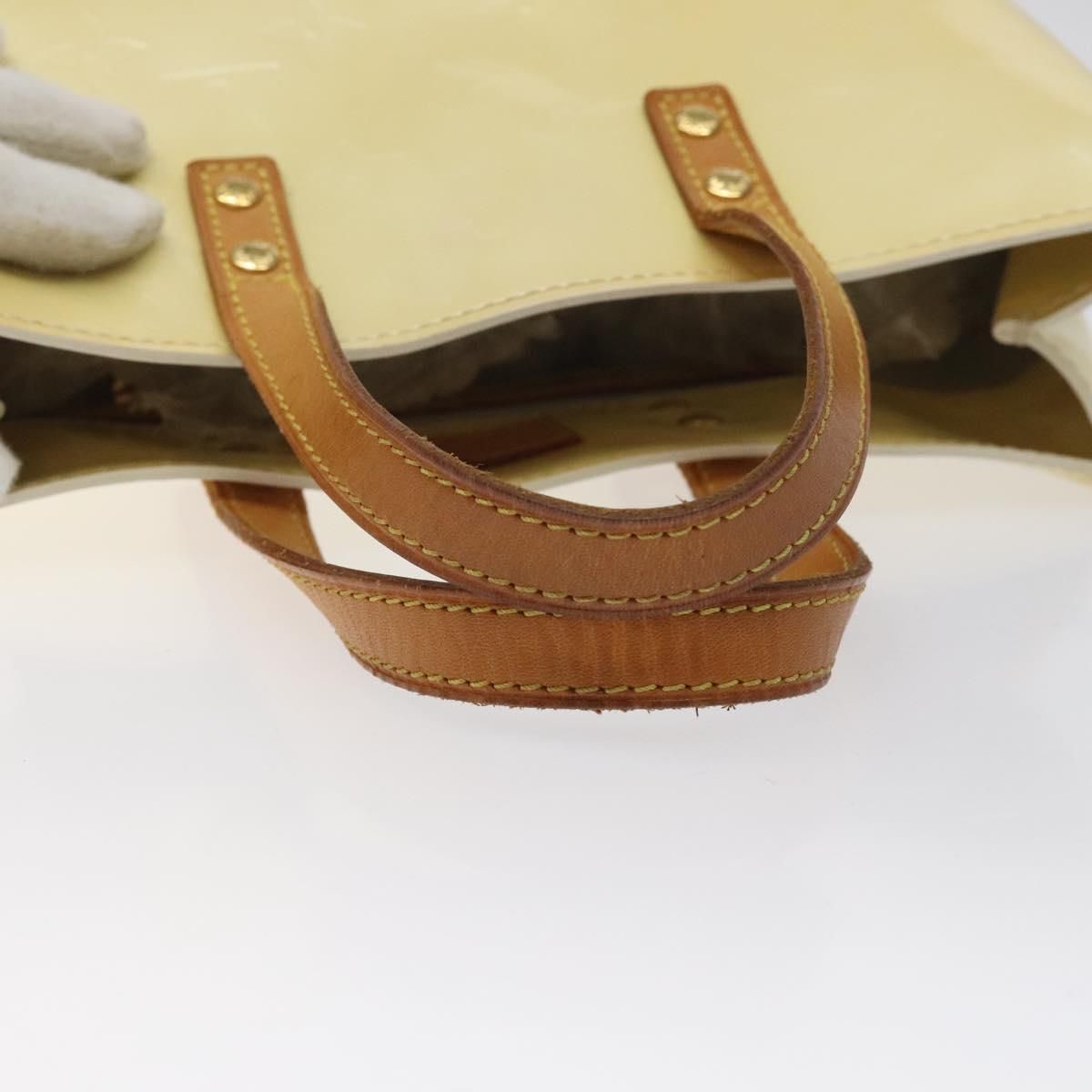 Louis Vuitton Vernis Reade Pm Hand Bag Perle M 91336 Lv Auth