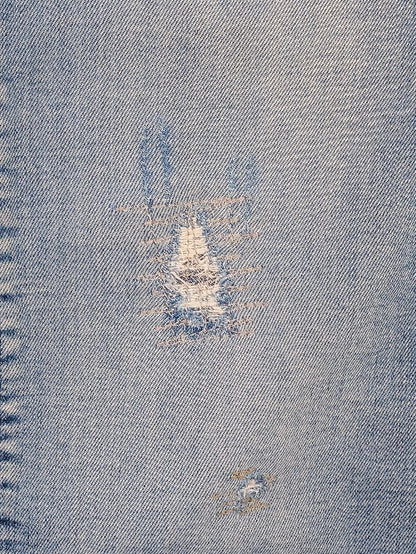 Excellent Armani Jeans Distressed Blue Cotton Size N/A