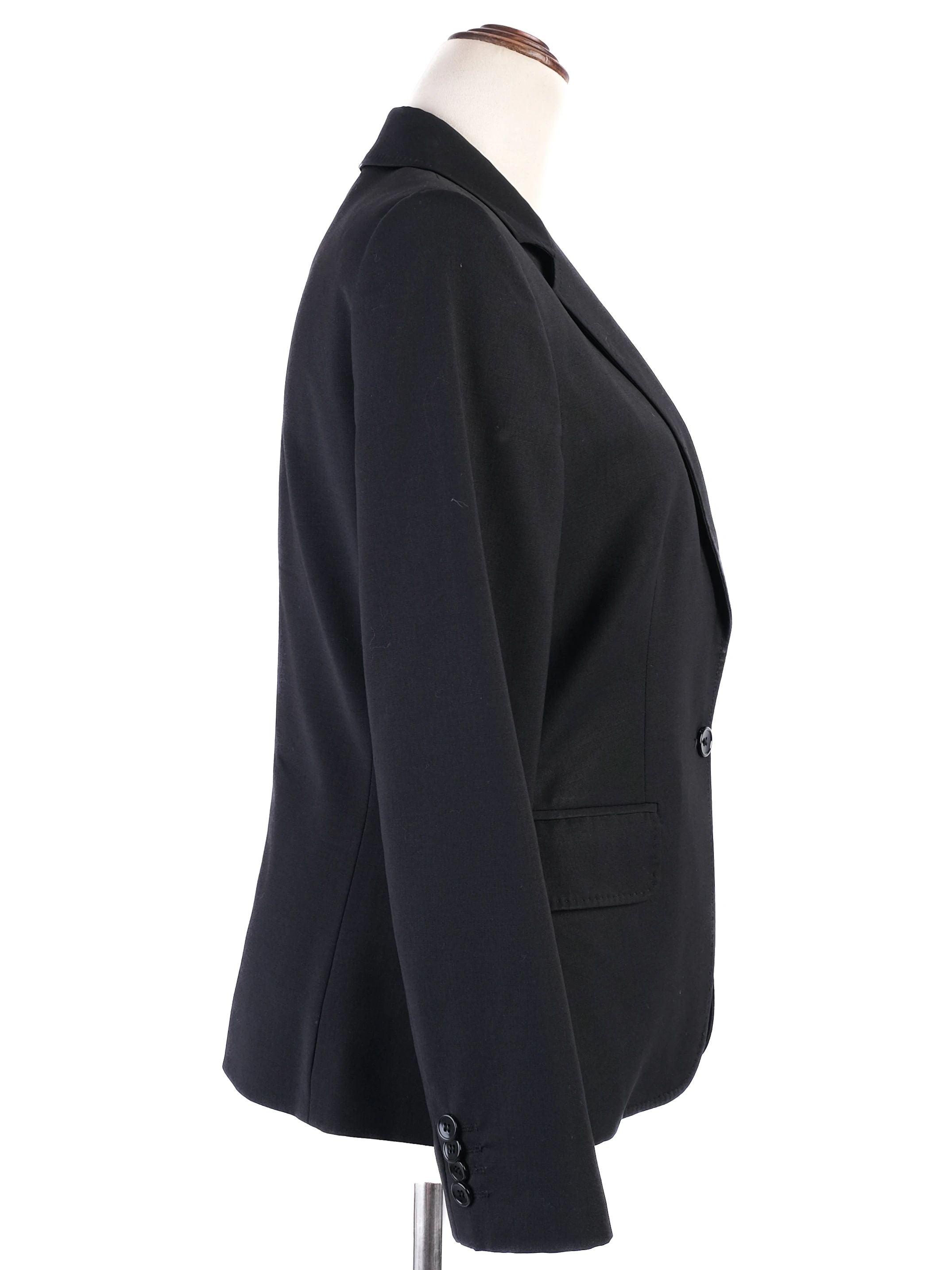 Excellent Dolce Gabbana Black Wool Blazer with Single-Button Closure