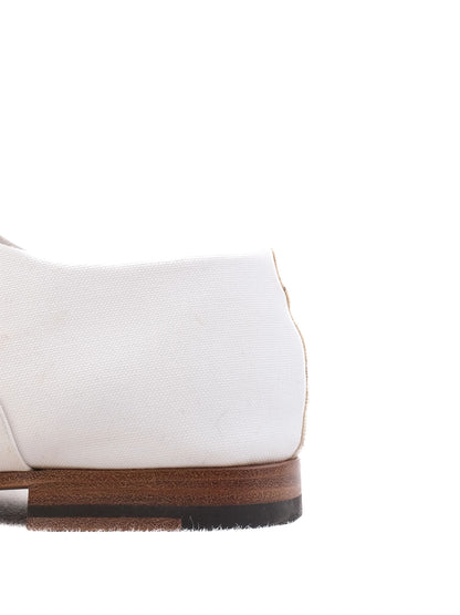 Excellent Prada White Leather Dress Shoes Size 41 for Men