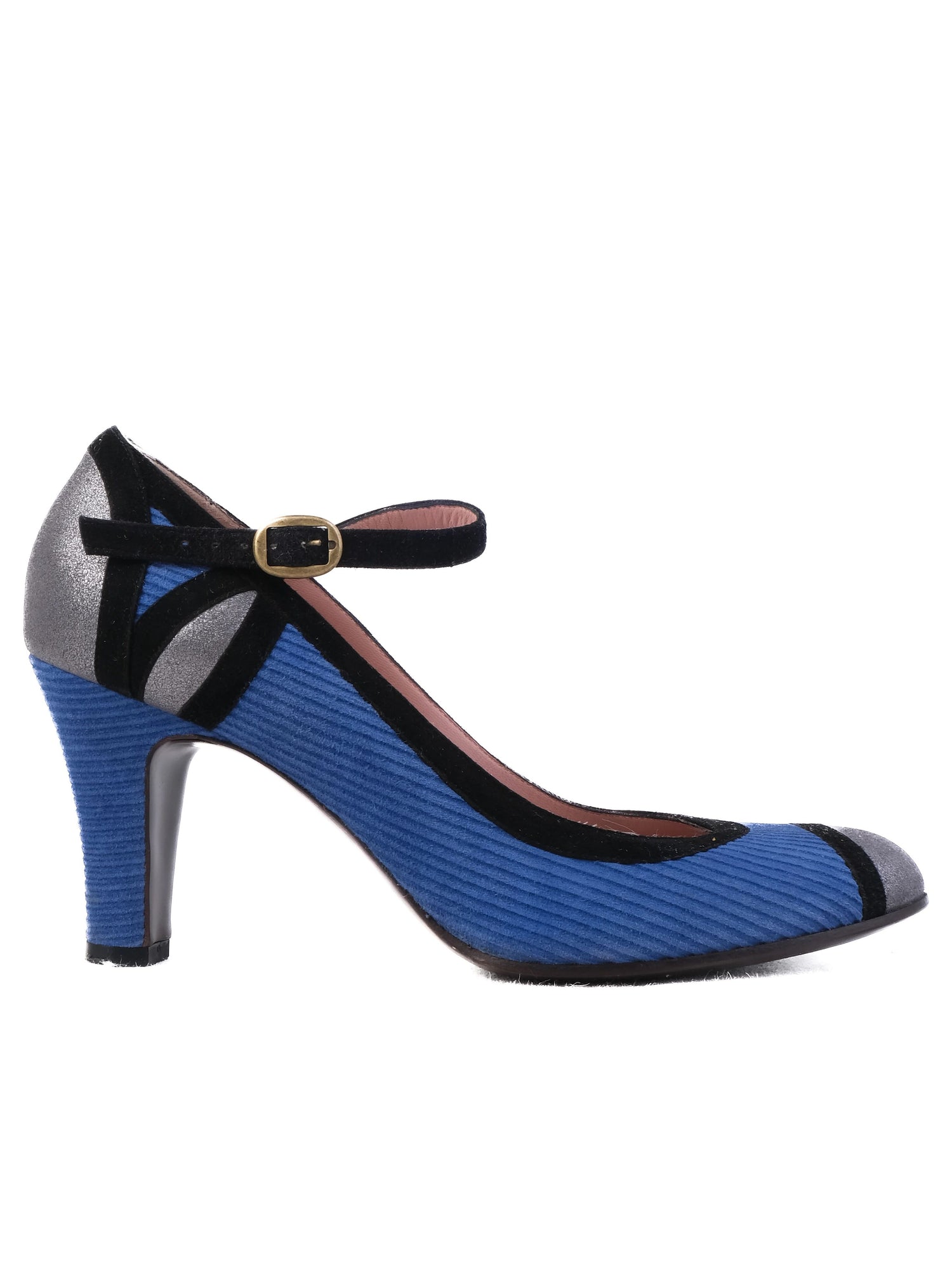 Excellent Marc Jacobs Blue Fabric High-Heeled Mary Jane Shoes Size 40