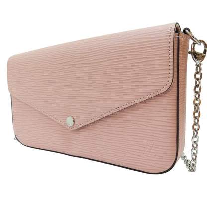 Louis Vuitton Felicie Pochette Shoulder Bag Epi Leather Rose Ballerine M 62467