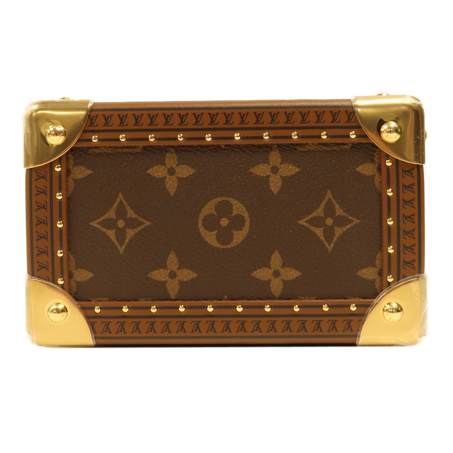 Louis Vuitton Monogram Camera Box Gold Hand-handed Shoulder Bag Color Brown 2way Shoulder Bag M 10079